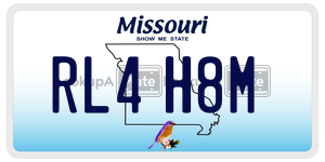 RL4H8M  license plate in MO