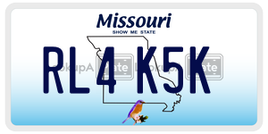 RL4K5K  license plate in MO