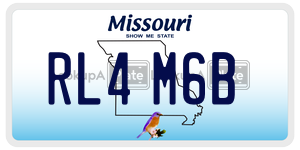 RL4M6B  license plate in MO
