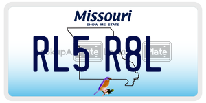 RL5R8L  license plate in MO