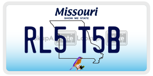 RL5T5B  license plate in MO