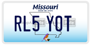 RL5Y0T  license plate in MO