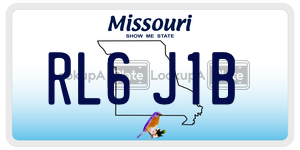 RL6J1B  license plate in MO