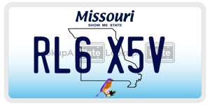 RL6X5V  license plate in MO