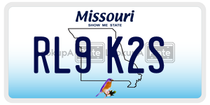 RL9K2S  license plate in MO