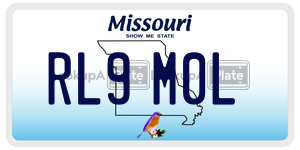 RL9M0L  license plate in MO