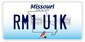 RM1U1K  license plate in MO