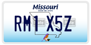 RM1X5Z  license plate in MO