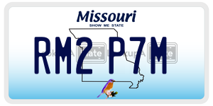 RM2P7M  license plate in MO