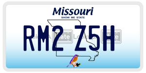 RM2Z5H  license plate in MO