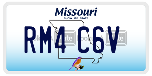 RM4C6V  license plate in MO