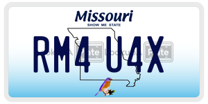 RM4U4X  license plate in MO
