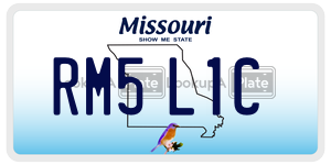 RM5L1C  license plate in MO