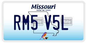 RM5V5L  license plate in MO