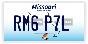 RM6P7L  license plate in MO