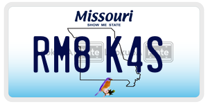 RM8K4S  license plate in MO