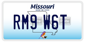 RM9W6T  license plate in MO