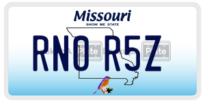 RN0R5Z  license plate in MO