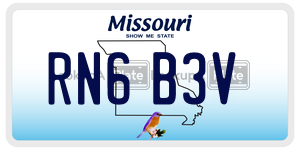 RN6B3V  license plate in MO
