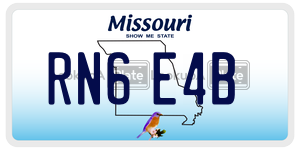 RN6E4B  license plate in MO
