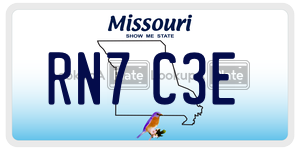 RN7C3E  license plate in MO