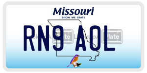 RN9A0L  license plate in MO