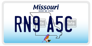 RN9A5C  license plate in MO