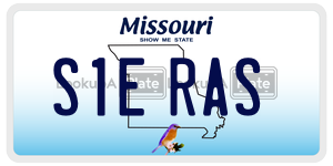 S1ERAS  license plate in MO
