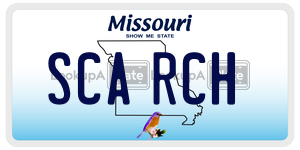 SCARCH license plate in Missouri
