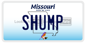 SHUMP  license plate in MO