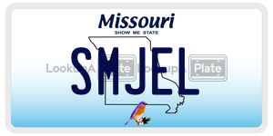 SMJEL license plate in Missouri