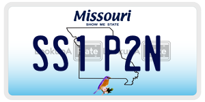 SS1P2N  license plate in MO
