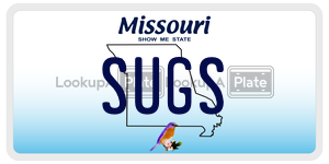 SUGS  license plate in MO