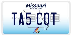 TA5C0T  license plate in MO