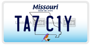 TA7C1Y  license plate in MO