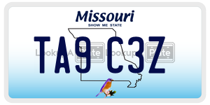 TA9C3Z  license plate in MO