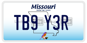 TB9Y3R  license plate in MO