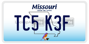 TC5K3F  license plate in MO