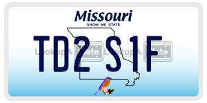 TD2S1F  license plate in MO