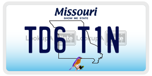 TD6T1N  license plate in MO