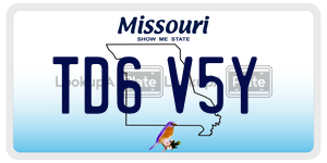 TD6V5Y  license plate in MO