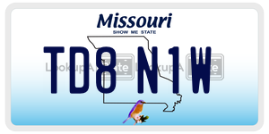 TD8N1W  license plate in MO