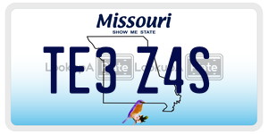TE3Z4S  license plate in MO