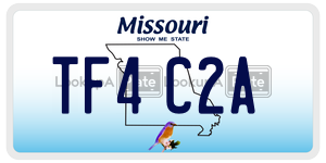 TF4C2A  license plate in MO