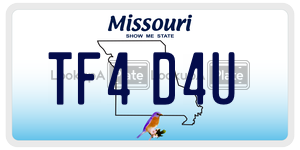 TF4D4U  license plate in MO