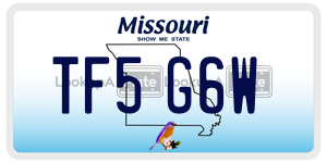 TF5G6W license plate in Missouri