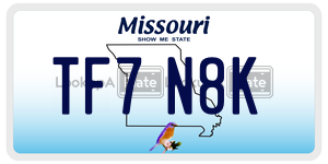 TF7N8K  license plate in MO