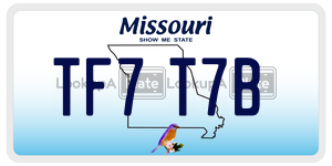 TF7T7B  license plate in MO