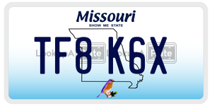 TF8K6X  license plate in MO
