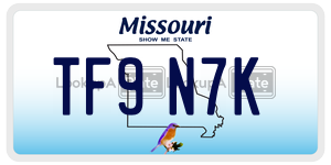TF9N7K  license plate in MO